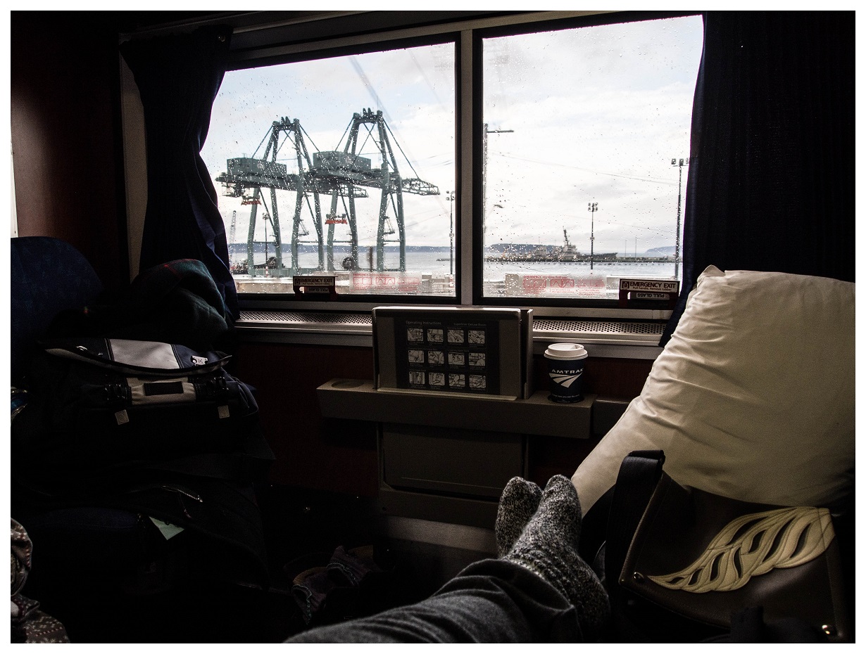 Amtrak's Empire Builder coming into Seattle
