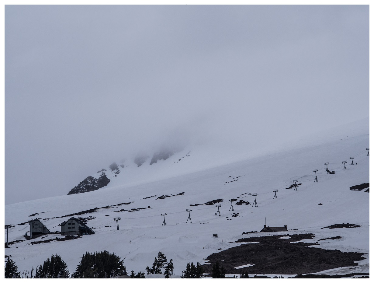 Mt Hood on a foggy day