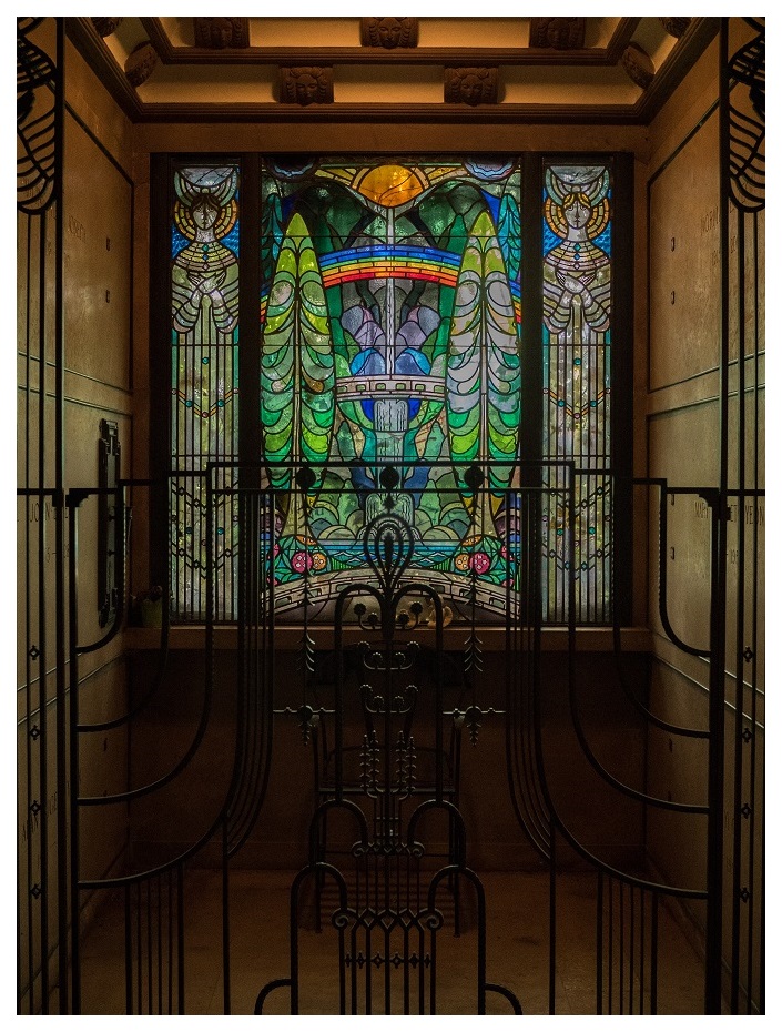 Multnomah Falls in Stained Glass